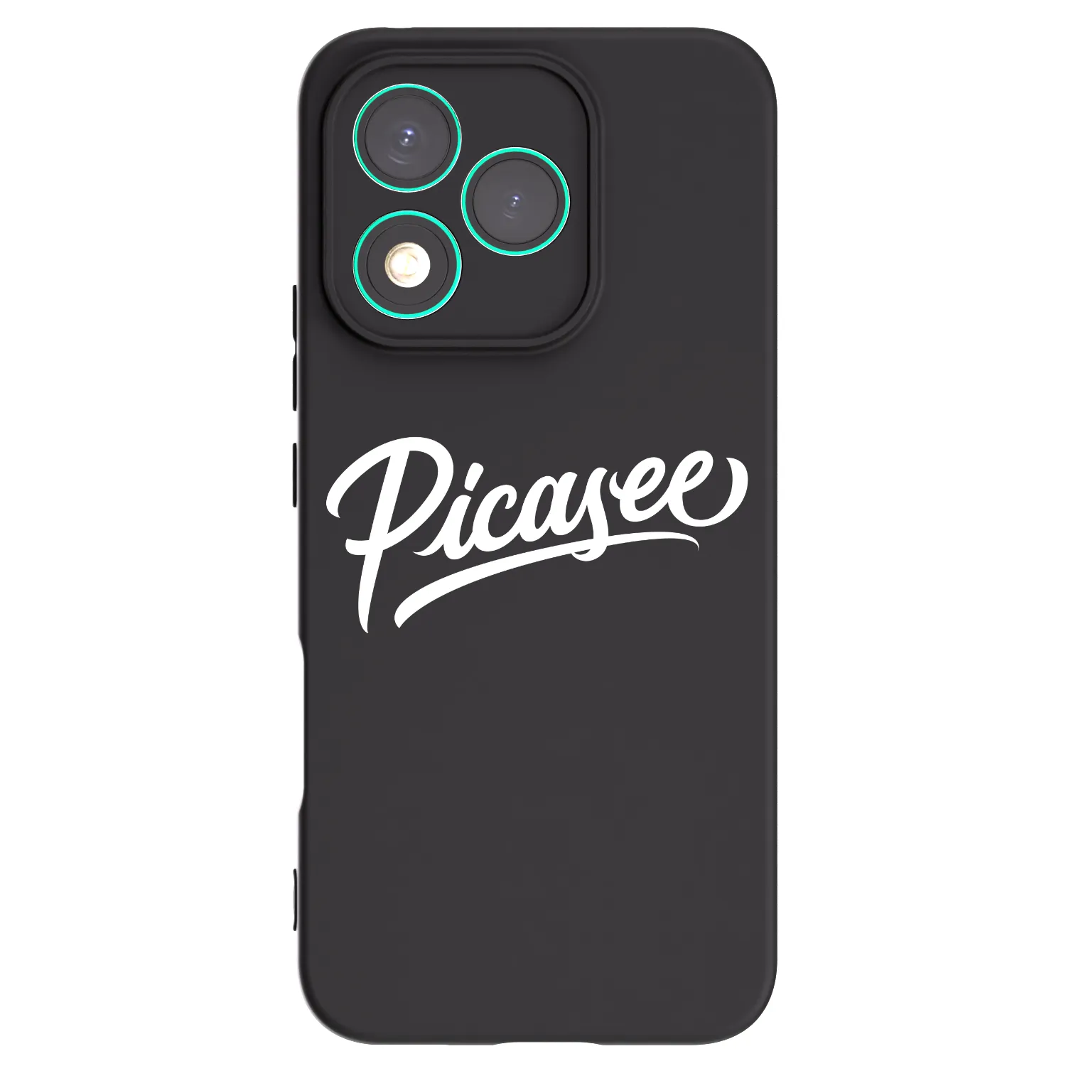Picasee silikonowe czarne etui na Honor 400 Lite 5G - Picasee - old logo - white
