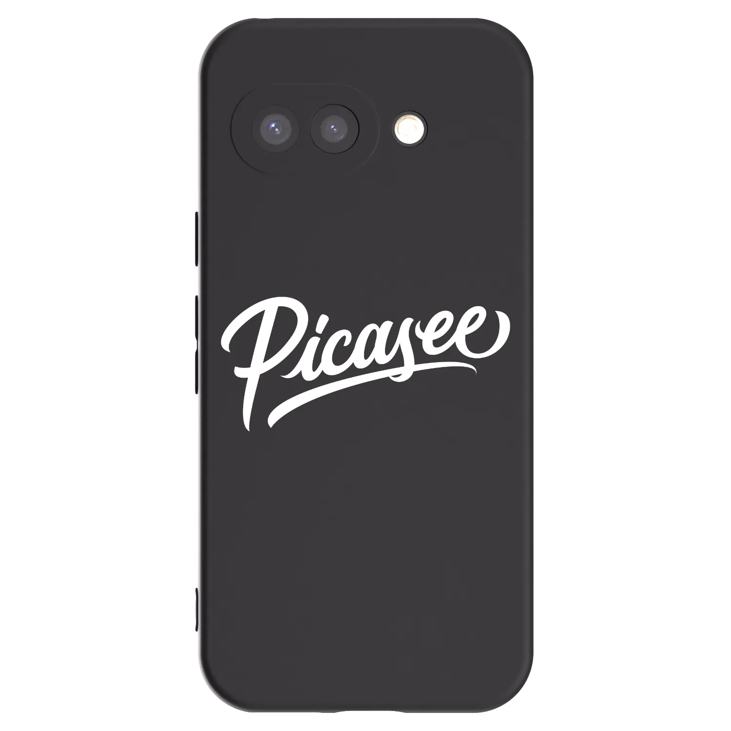 Picasee silikonowe czarne etui na Google Pixel 9a - Picasee - old logo - white