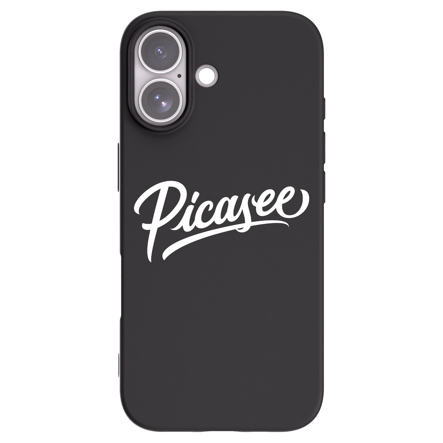 Picasee silikonowe czarne etui na Apple iPhone 17 - Picasee - old logo - white