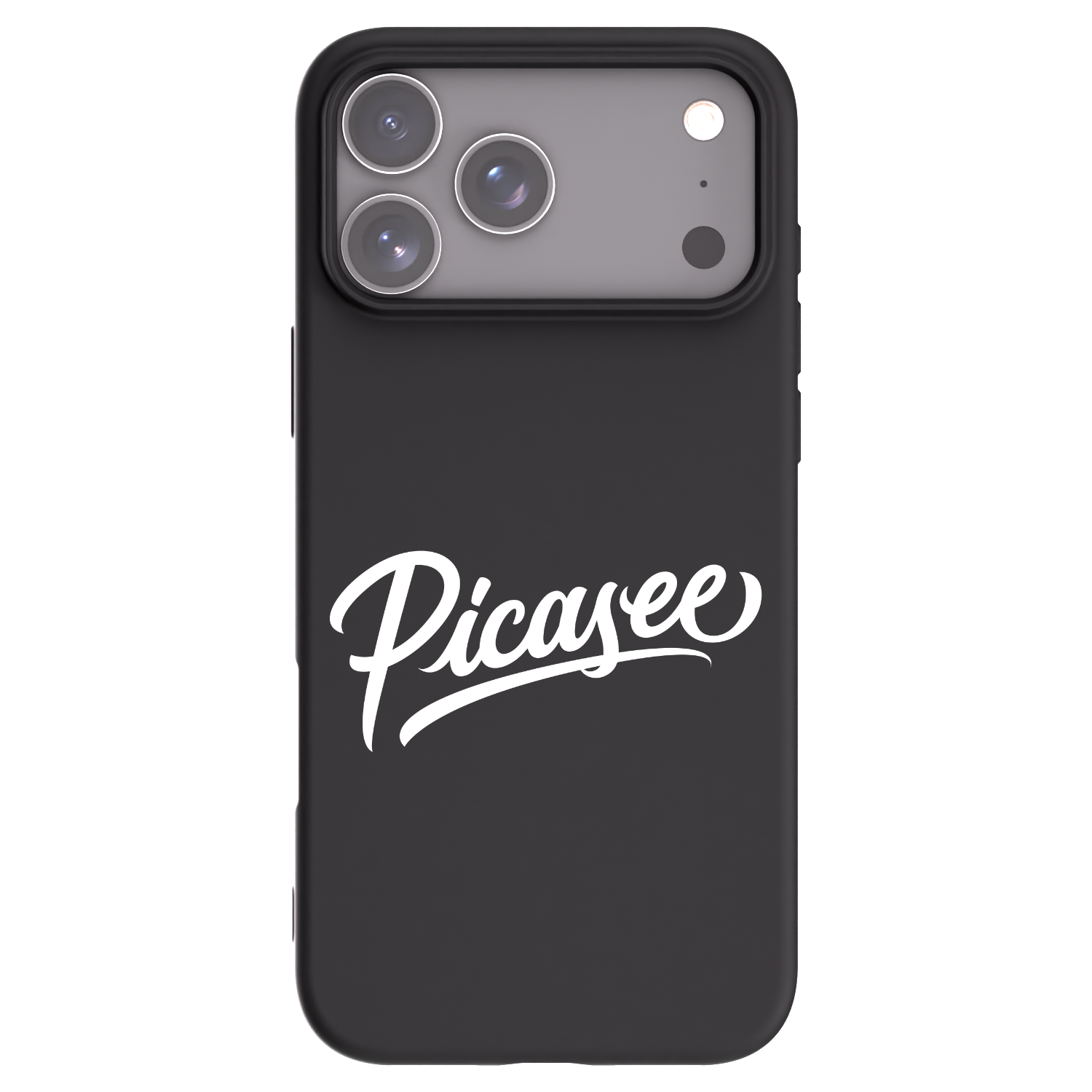 Picasee silikonowe czarne etui na Apple iPhone 17 Pro Max - Picasee - old logo - white