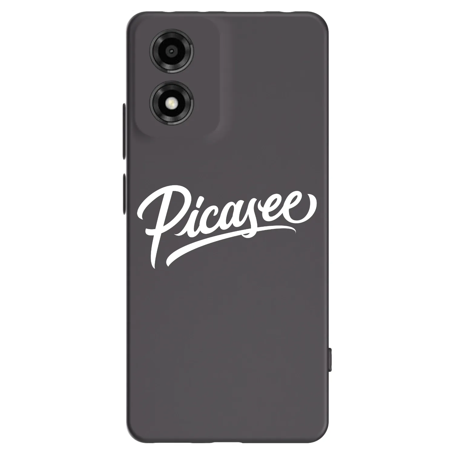 Picasee silikonowe czarne etui na Motorola Moto E14 - Picasee - old logo - white