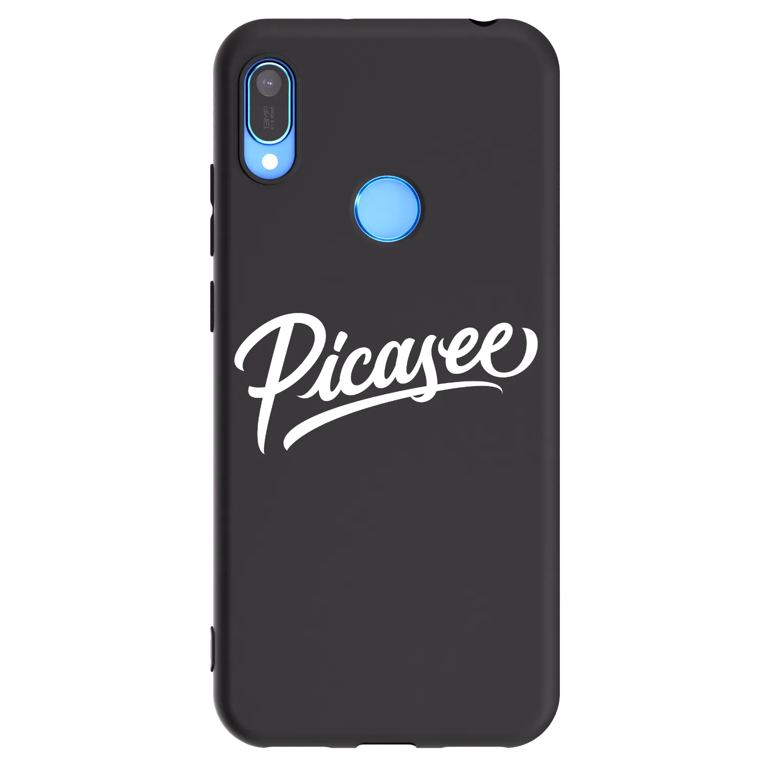 Picasee silikonowe czarne etui na Huawei Y6 2019 - Picasee - old logo - white