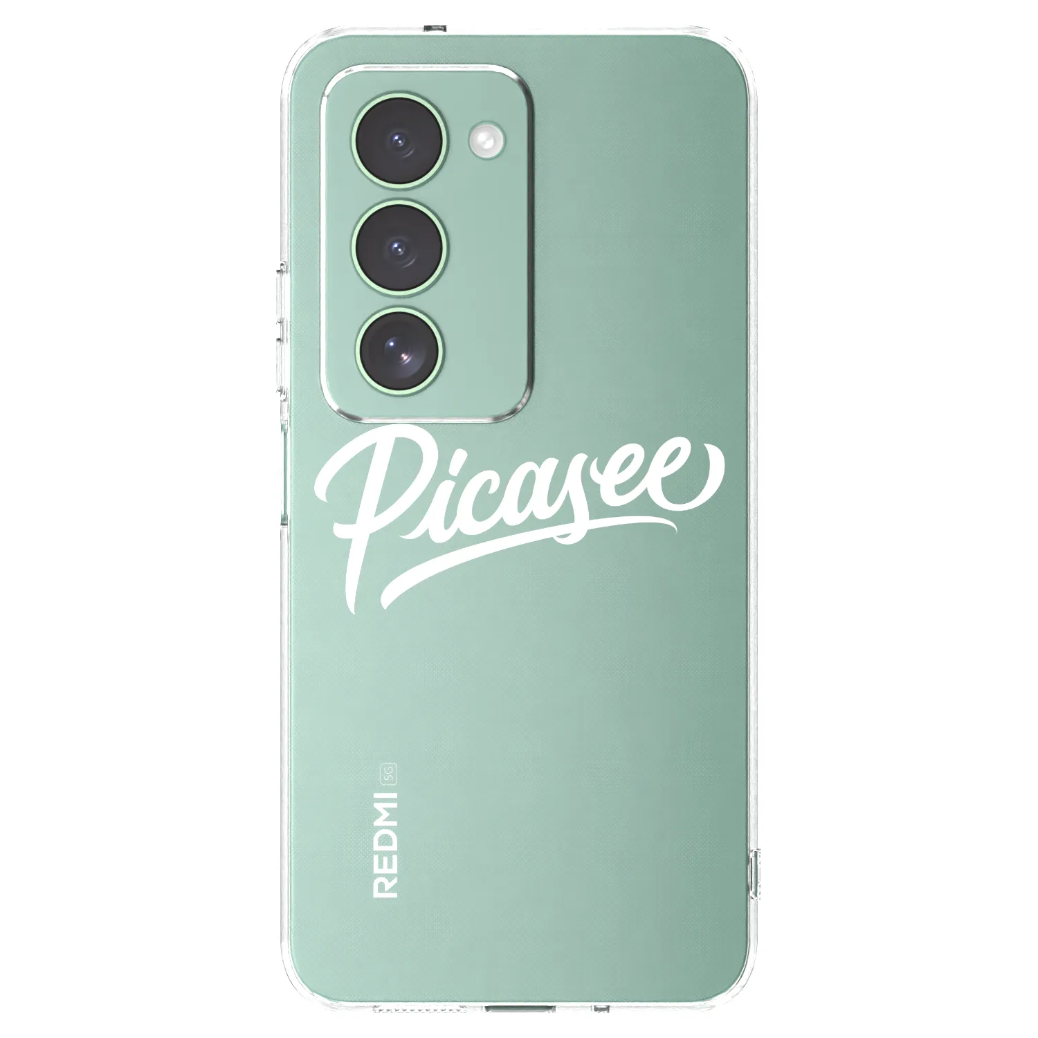 Picasee silikonowe przeźroczyste etui na Xiaomi Redmi 15 5G - Picasee - old logo - white
