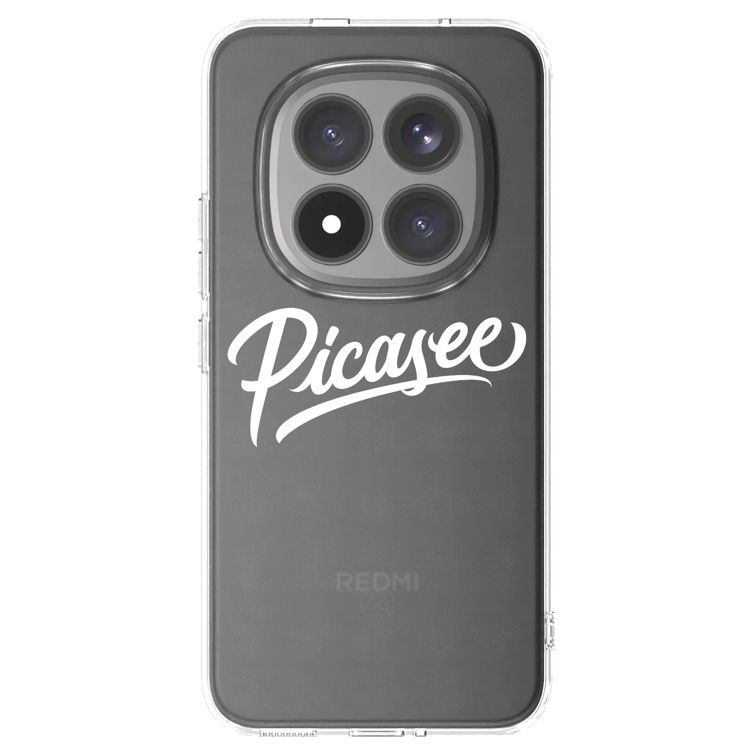 Picasee silikonowe przeźroczyste etui na Xiaomi Redmi Note 15 Pro+ - Picasee - old logo - white