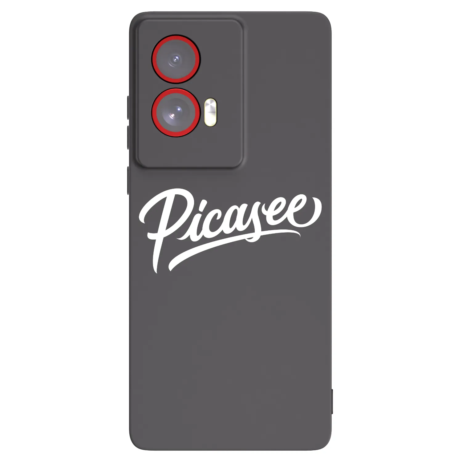Picasee silikonowe czarne etui na Motorola Edge 50 Fusion - Picasee - old logo - white
