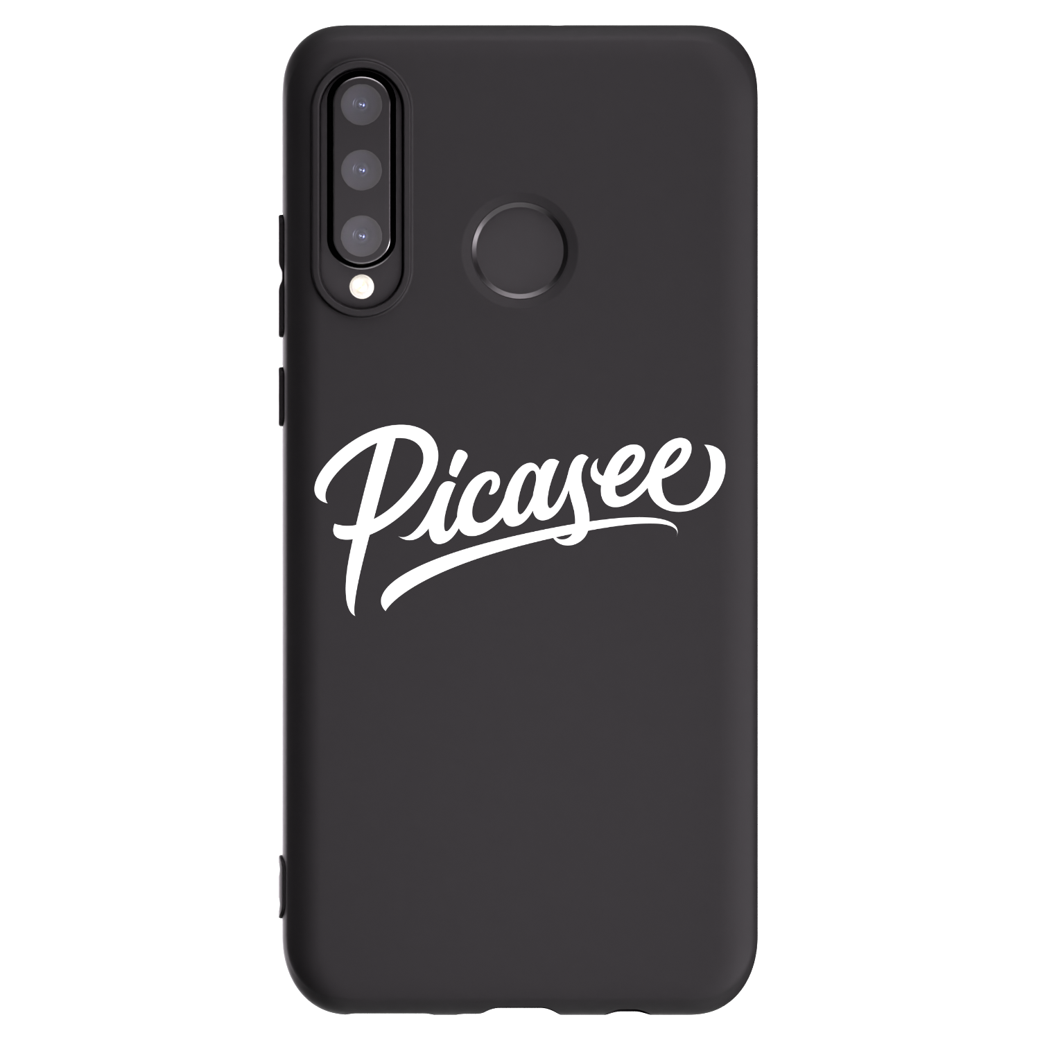 Picasee silikonowe czarne etui na Huawei P30 Lite - Picasee - old logo - white