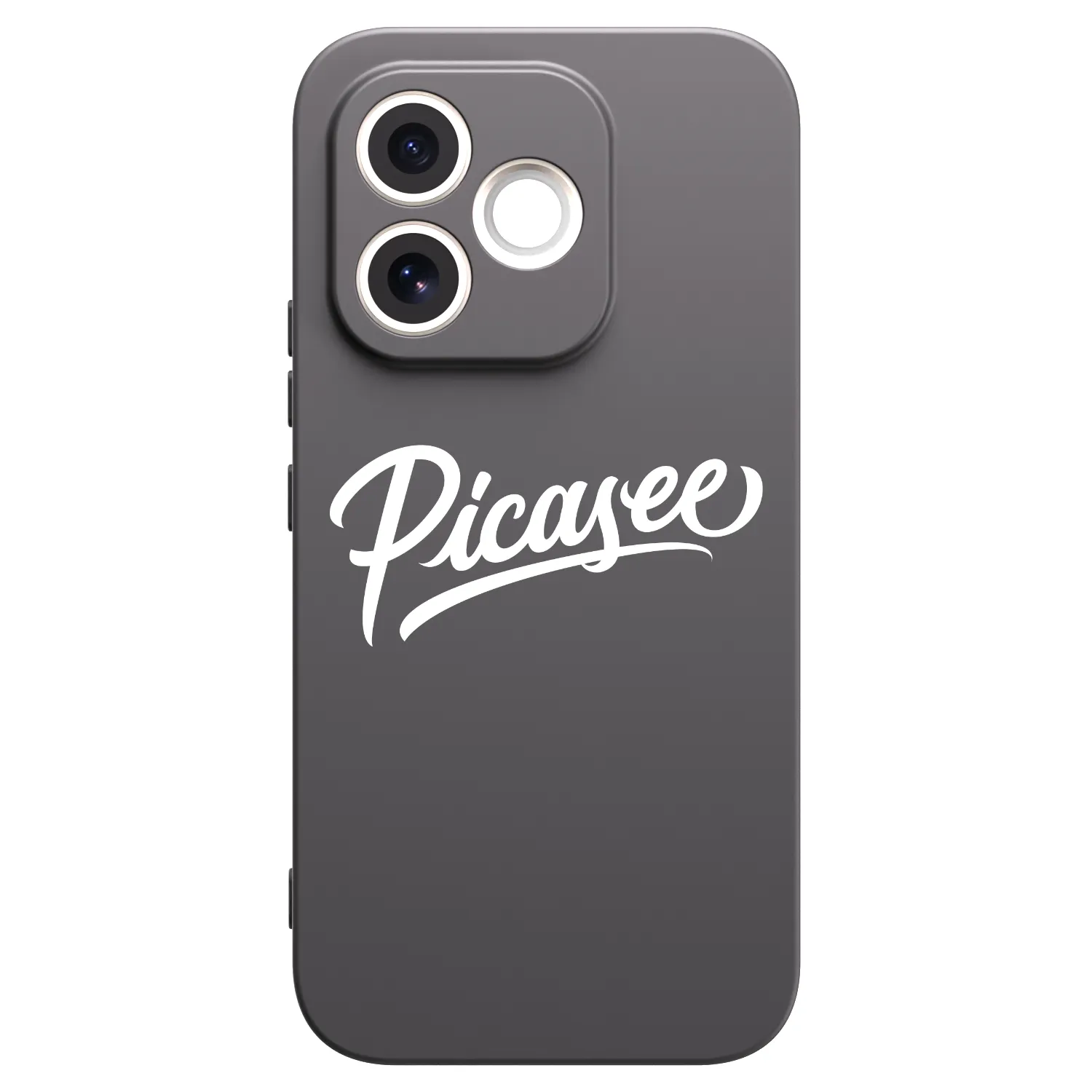 Picasee silikonowe czarne etui na Honor 600 Lite - Picasee - old logo - white