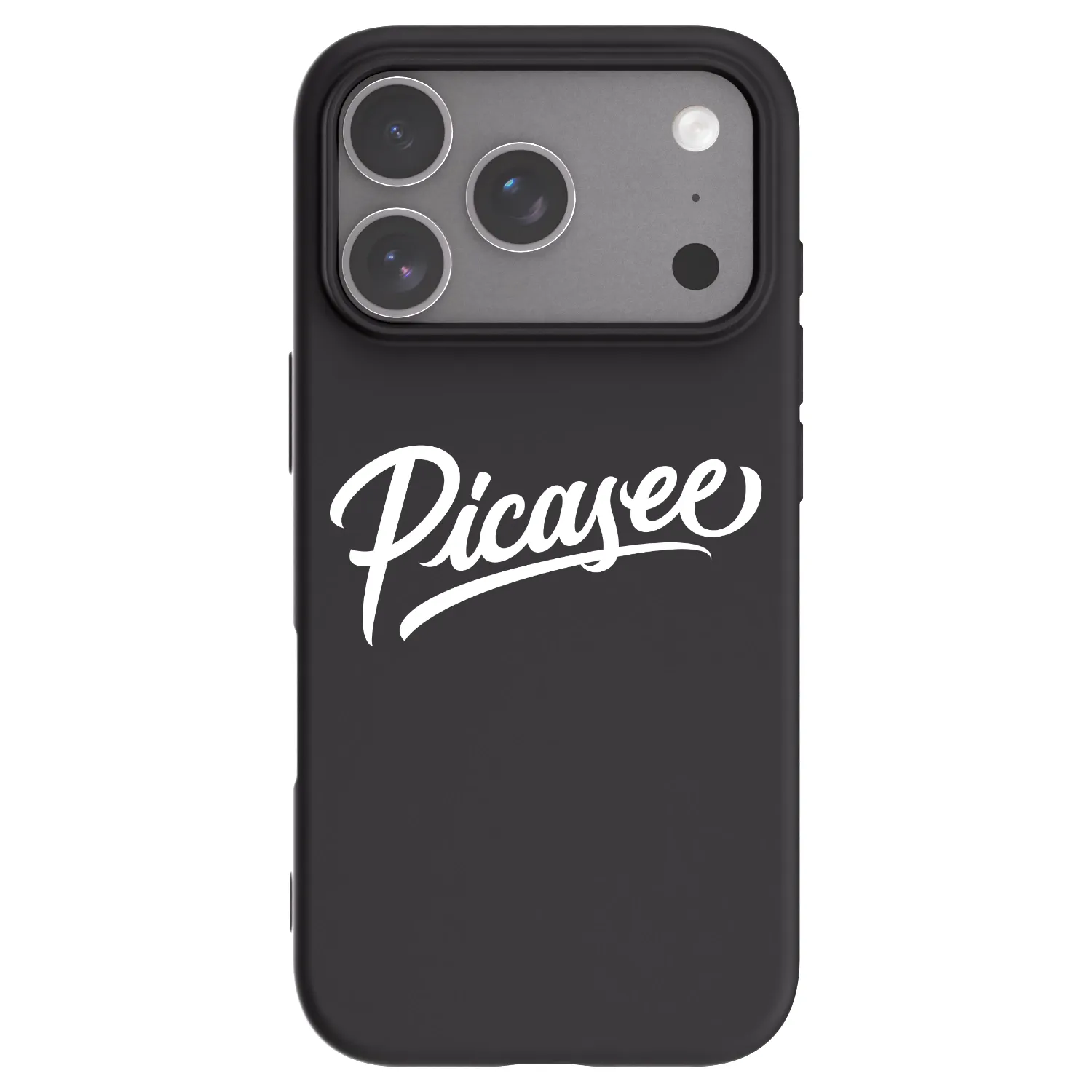 Picasee silikonowe czarne etui na Apple iPhone 18 Pro - Picasee - old logo - white