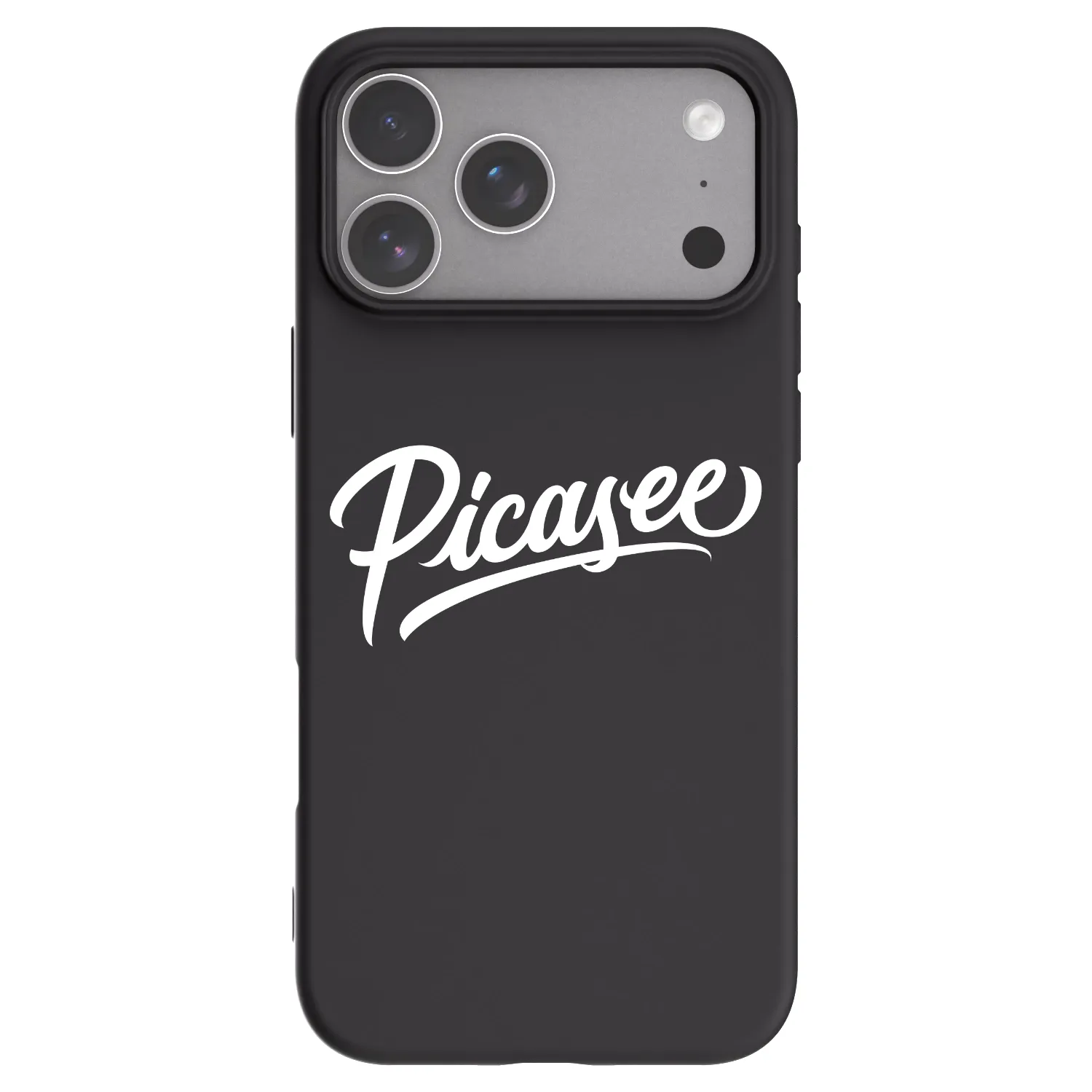 Picasee silikonowe czarne etui na Apple iPhone 18 Pro Max - Picasee - old logo - white