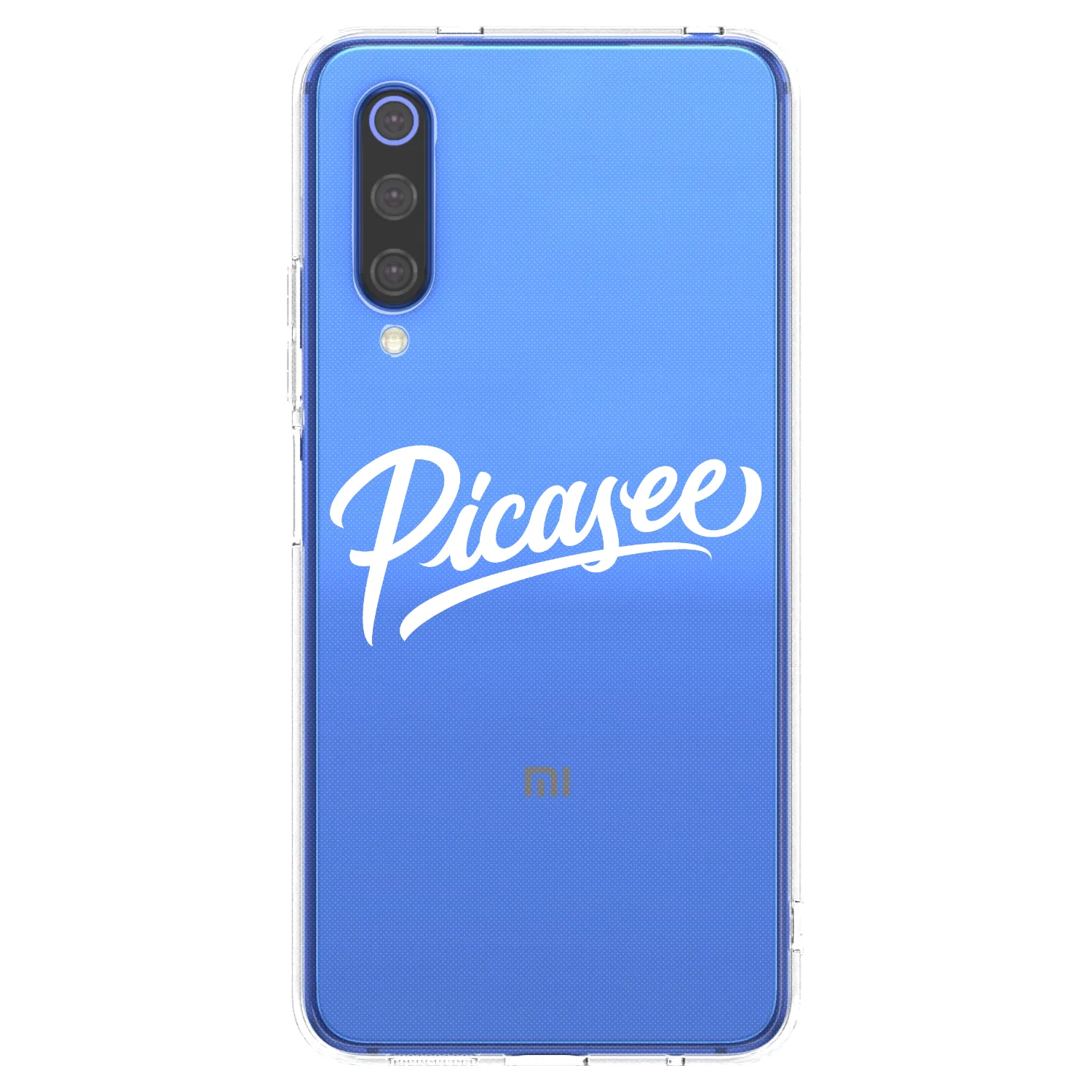 Picasee silikonowe przeźroczyste etui na Xiaomi Mi 9 SE - Picasee - old logo - white