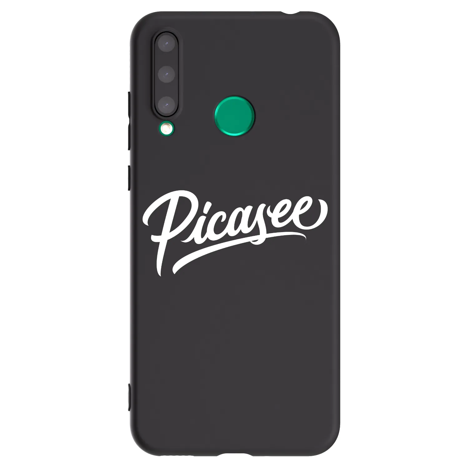 Picasee silikonowe czarne etui na Honor 20 Lite - Picasee - old logo - white