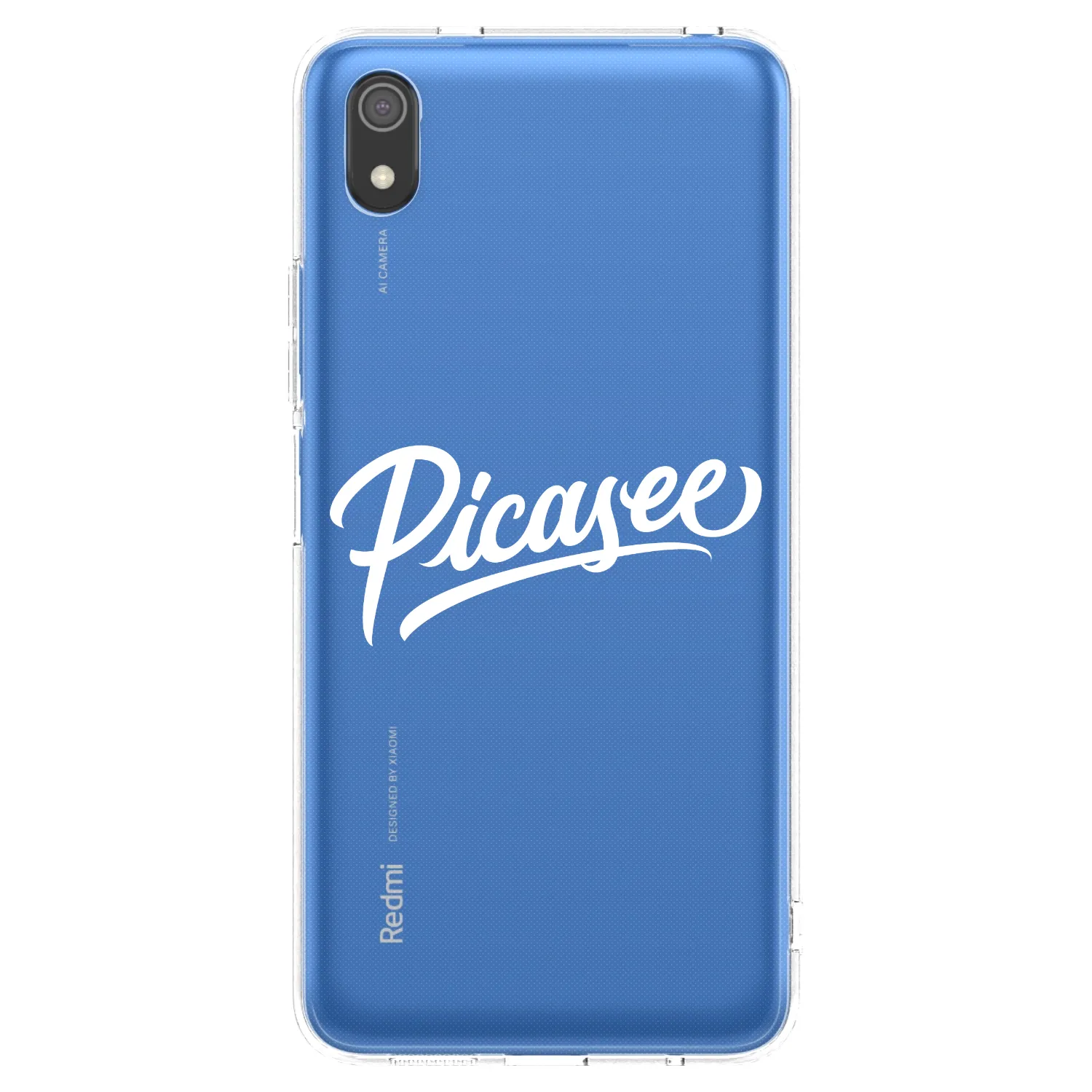 Picasee silikonowe przeźroczyste etui na Xiaomi Redmi 7A - Picasee - old logo - white