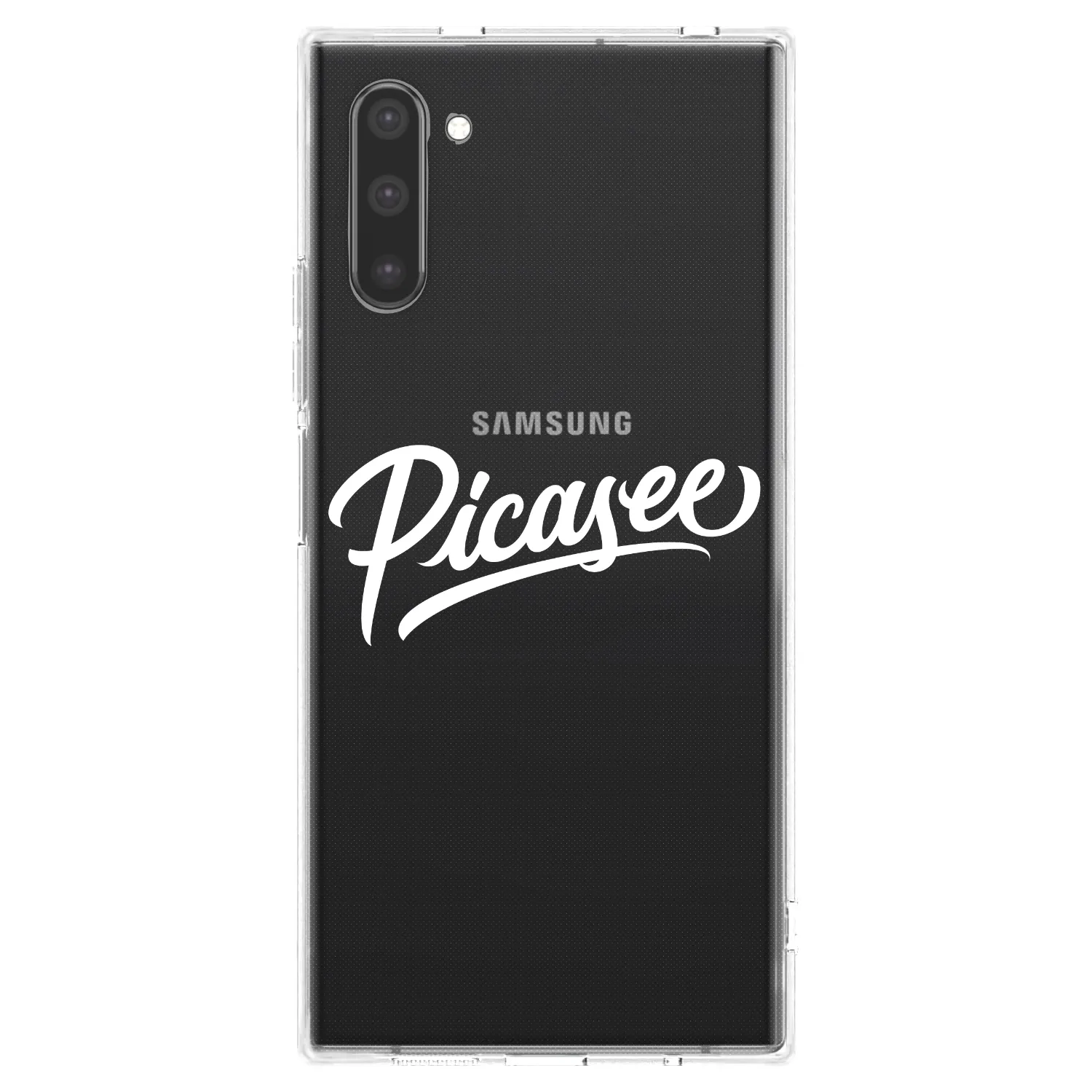 Picasee silikonowe przeźroczyste etui na Samsung Galaxy Note 10 N970F - Picasee - old logo - white