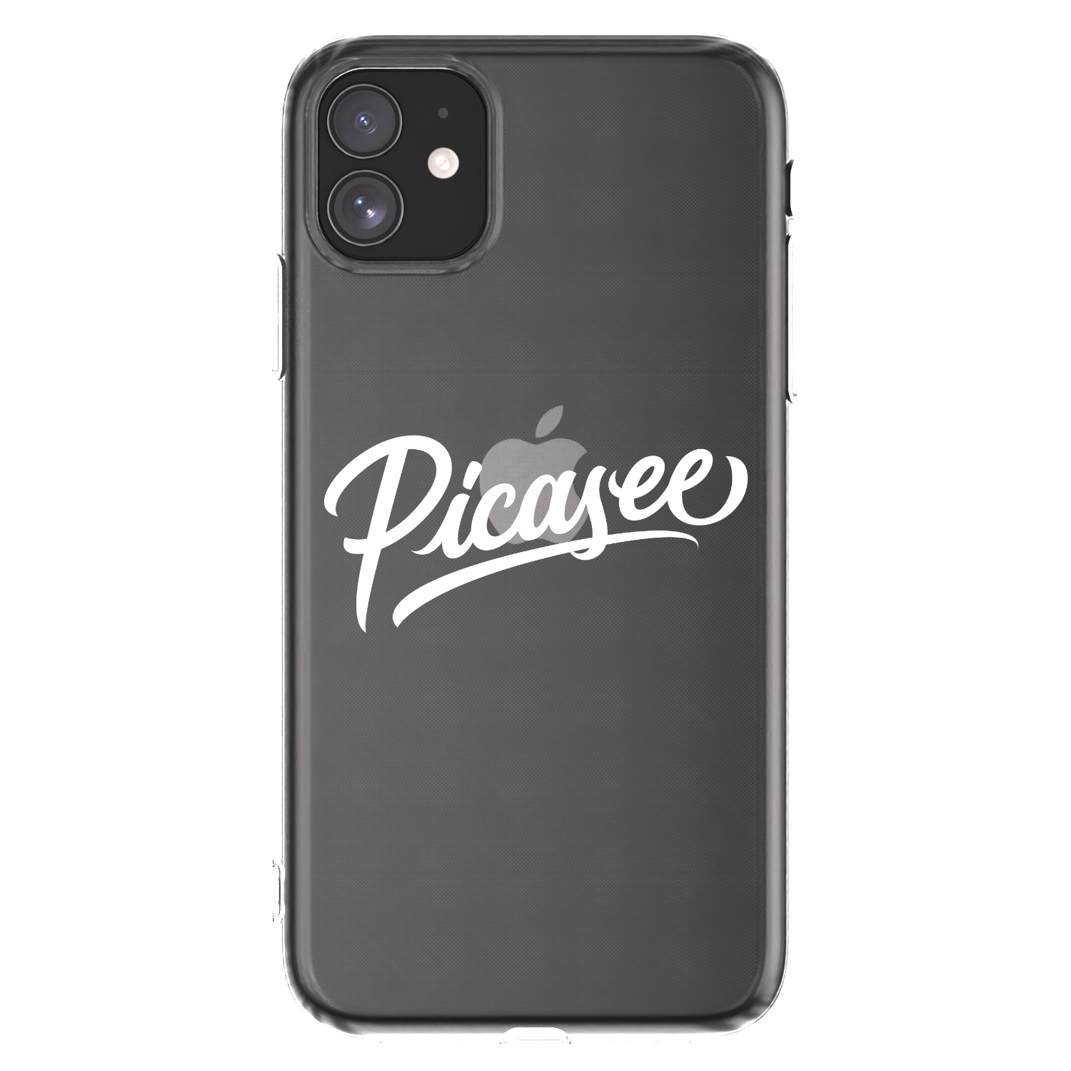 Picasee silikonowe przeźroczyste etui na Apple iPhone 11 - Picasee - old logo - white