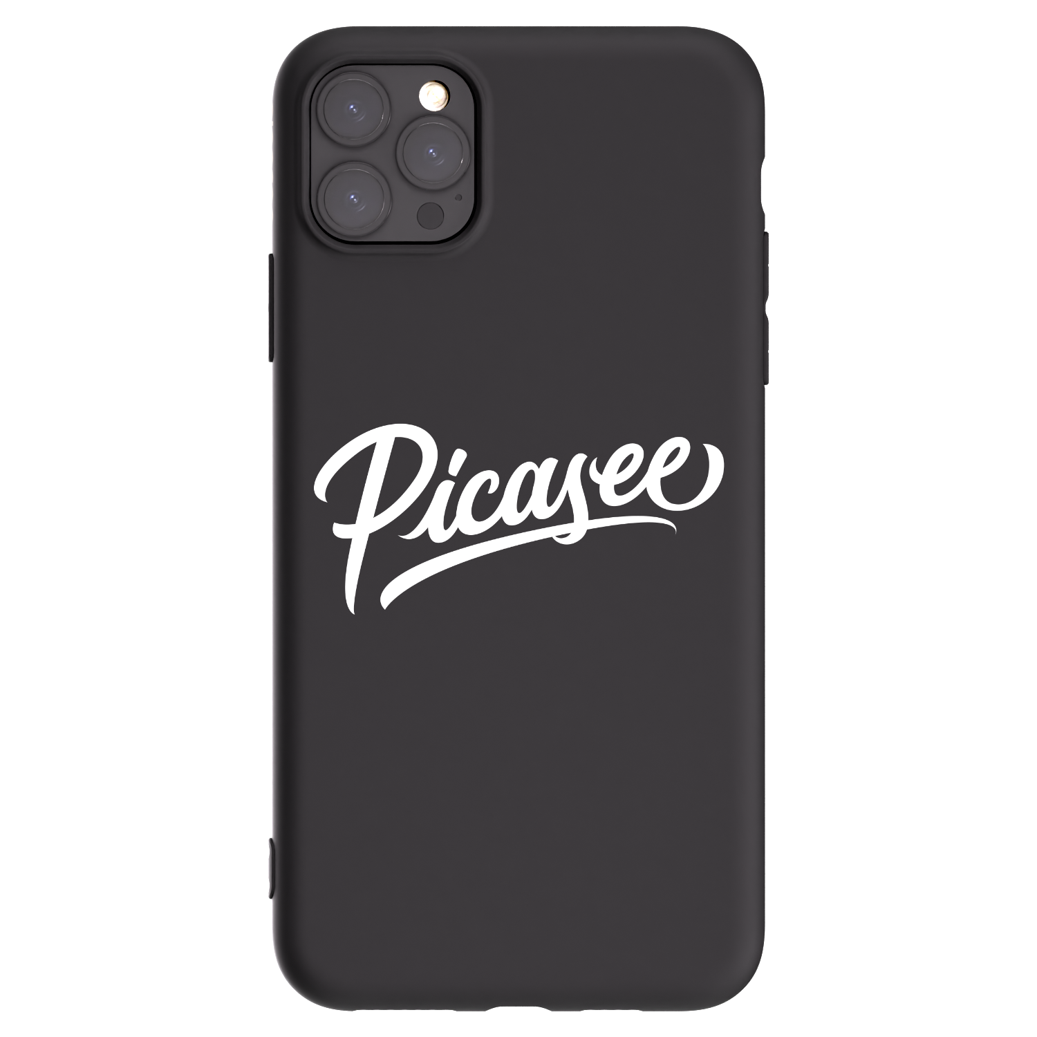 Picasee silikonowe czarne etui na Apple iPhone 11 Pro Max - Picasee - old logo - white