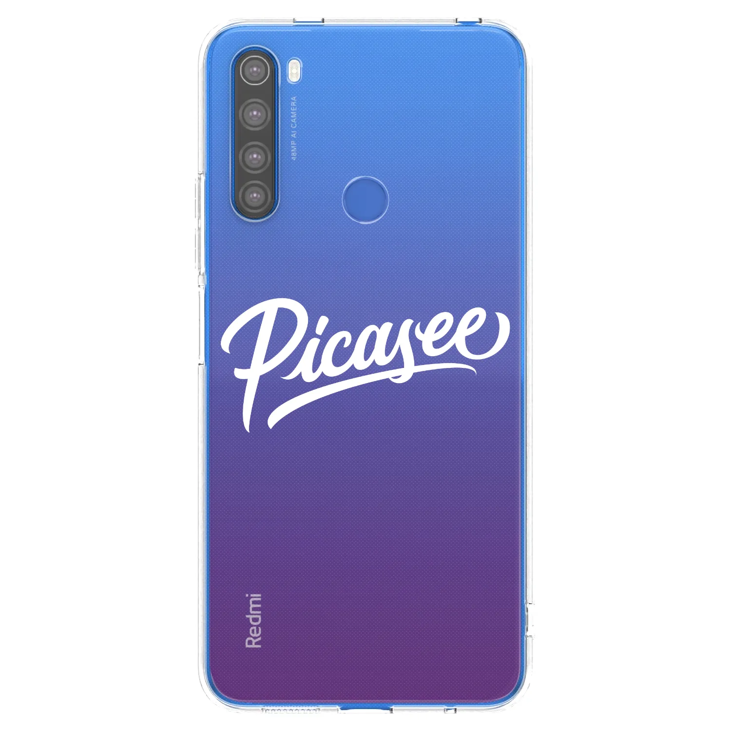 Picasee silikonowe przeźroczyste etui na Xiaomi Redmi Note 8T - Picasee - old logo - white