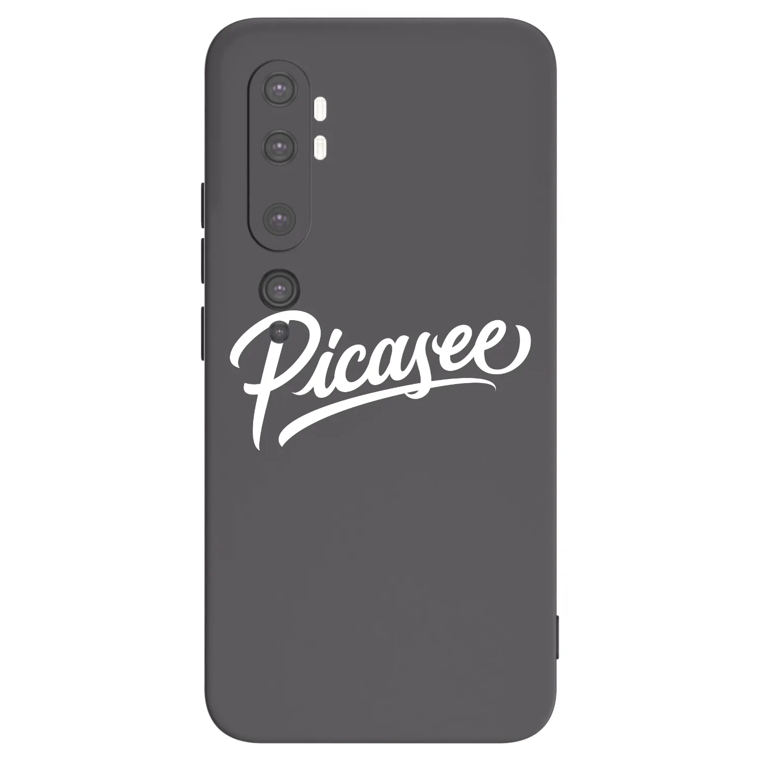 Picasee silikonowe czarne etui na Xiaomi Mi Note 10 (Pro) - Picasee - old logo - white