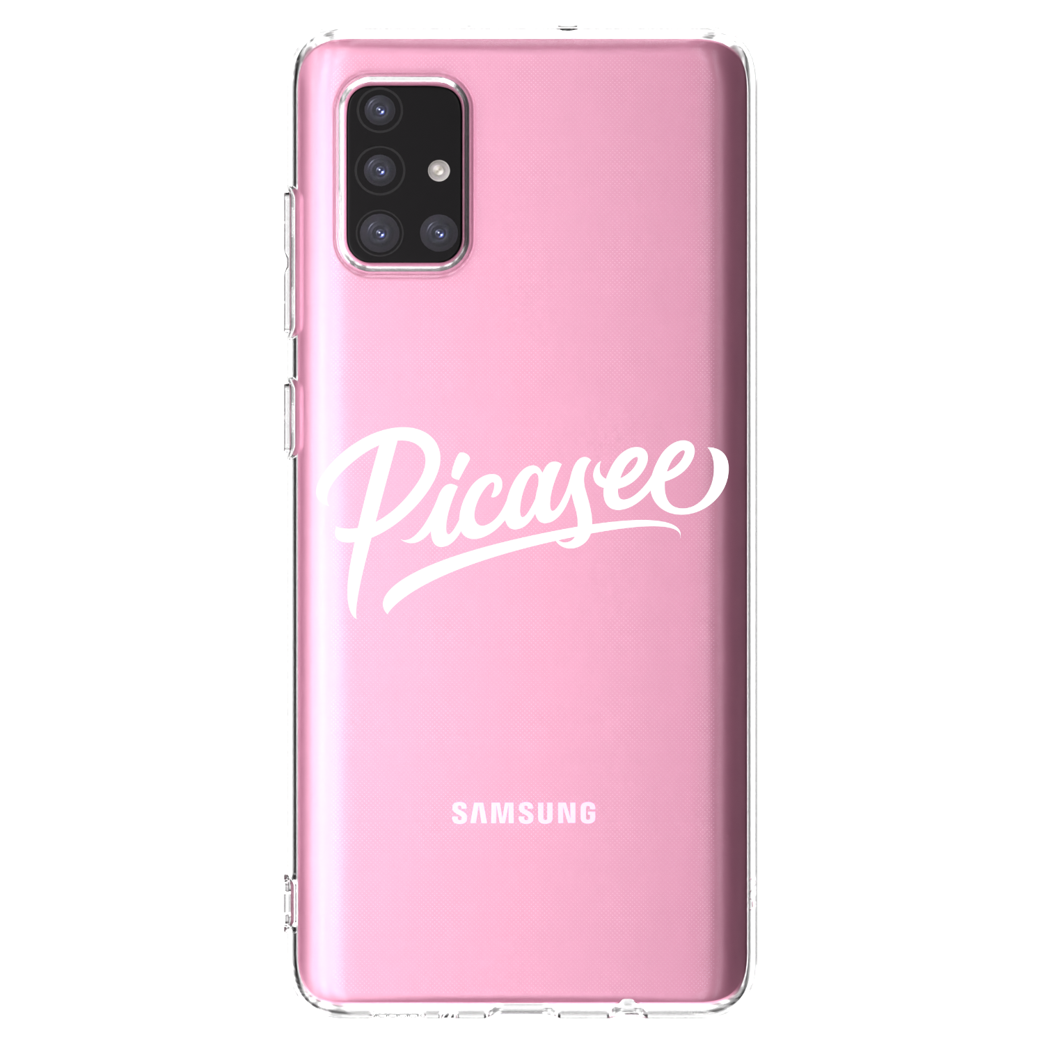 Picasee silikonowe przeźroczyste etui na Samsung Galaxy A71 A715F - Picasee - old logo - white