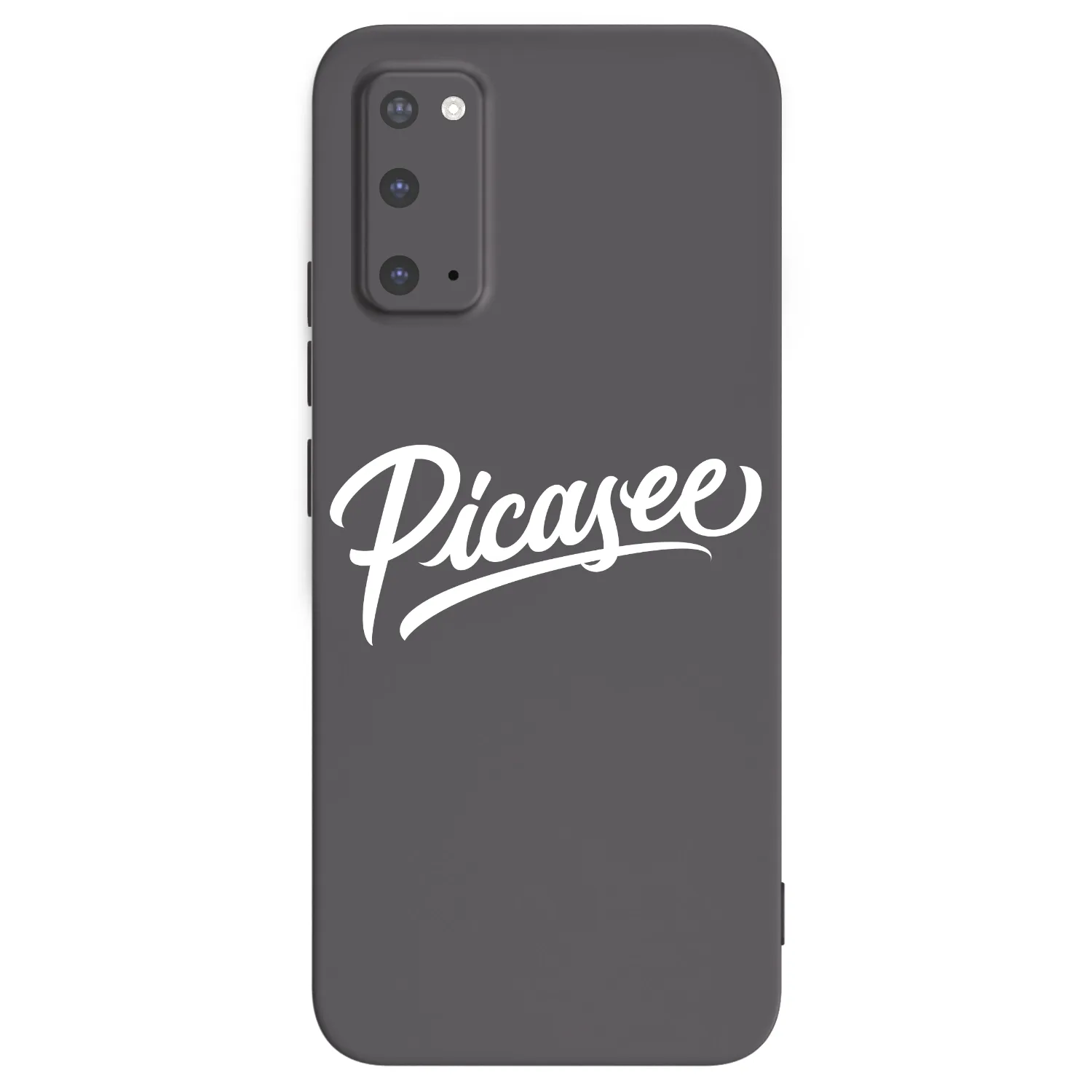 Picasee silikonowe czarne etui na Samsung Galaxy S20 G980F - Picasee - old logo - white