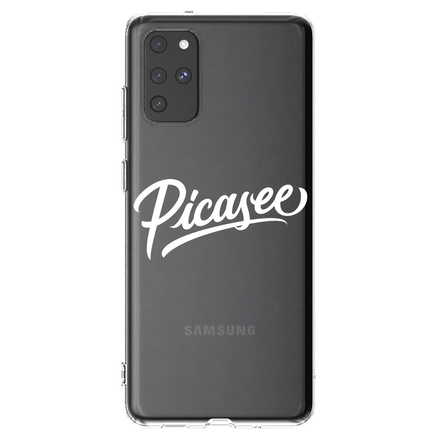 Picasee silikonowe przeźroczyste etui na Samsung Galaxy S20+ G985F - Picasee - old logo - white