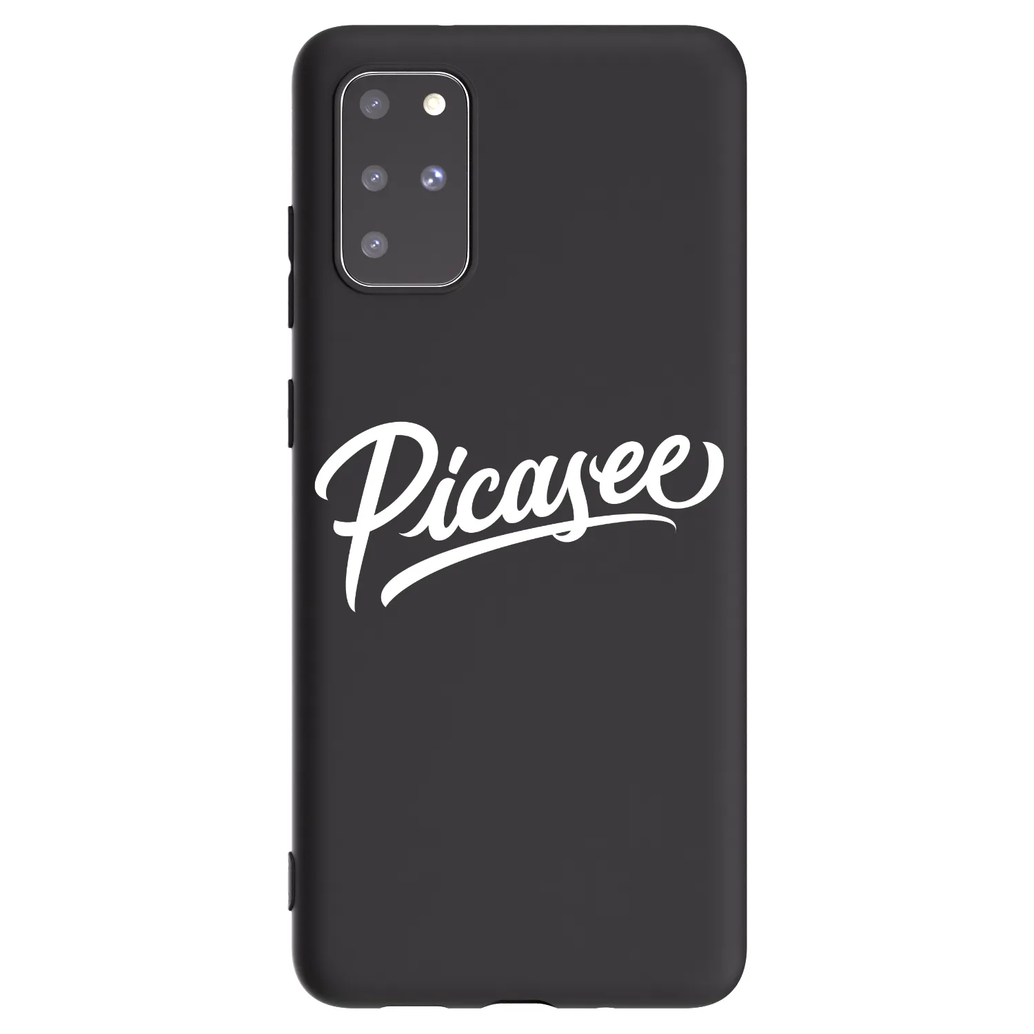 Picasee silikonowe czarne etui na Samsung Galaxy S20+ G985F - Picasee - old logo - white
