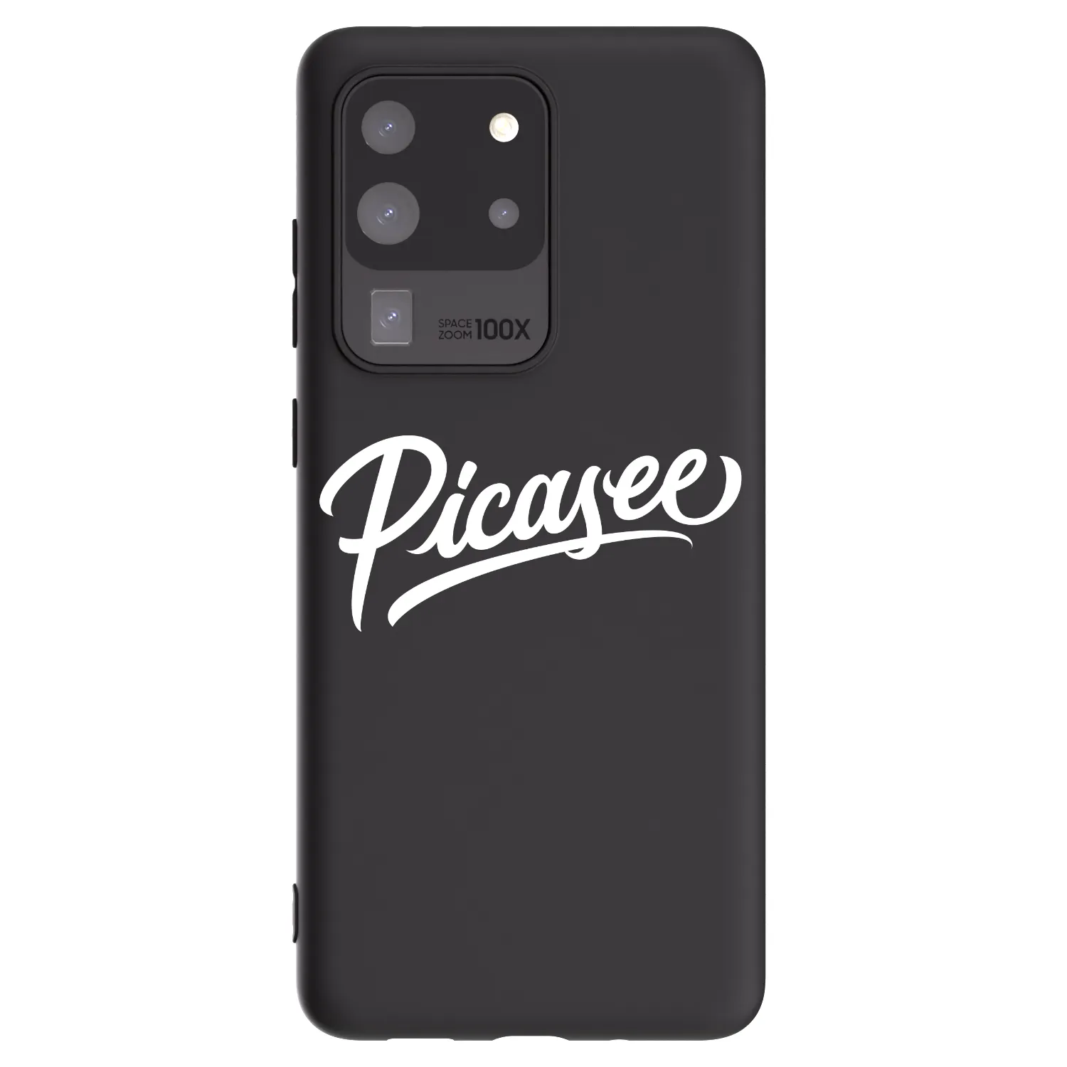 Picasee silikonowe czarne etui na Samsung Galaxy S20 Ultra 5G G988F - Picasee - old logo - white