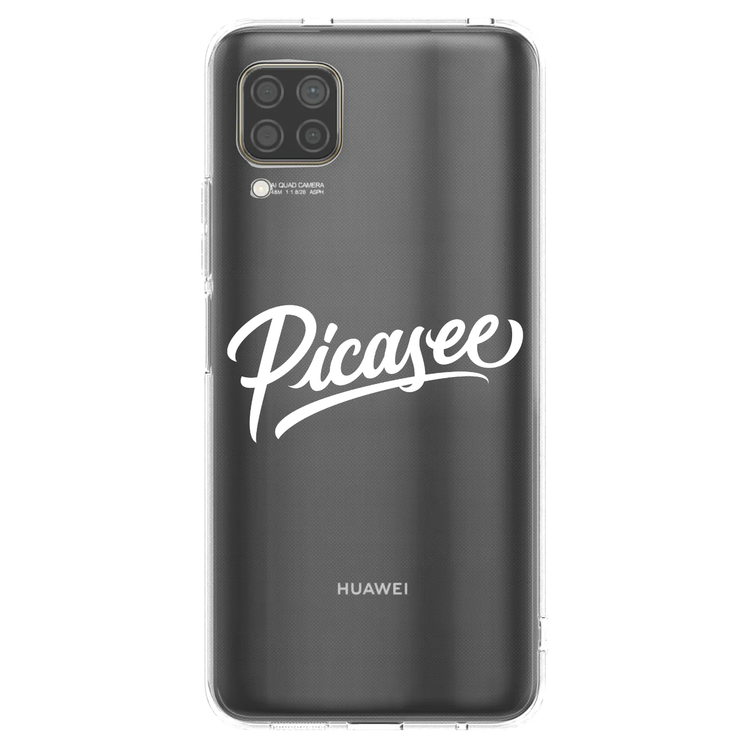 Picasee silikonowe przeźroczyste etui na Huawei P40 Lite - Picasee - old logo - white