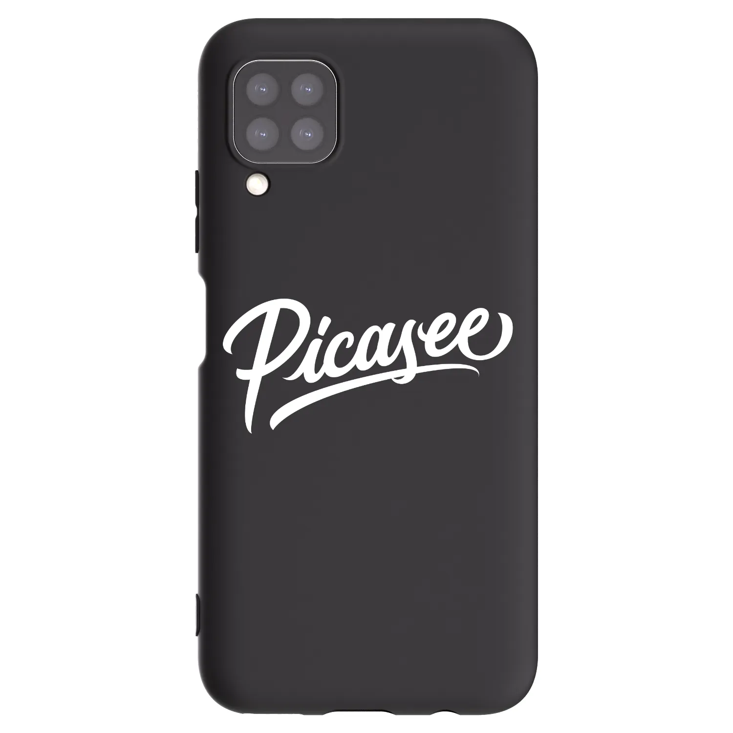 Picasee silikonowe czarne etui na Huawei P40 Lite - Picasee - old logo - white