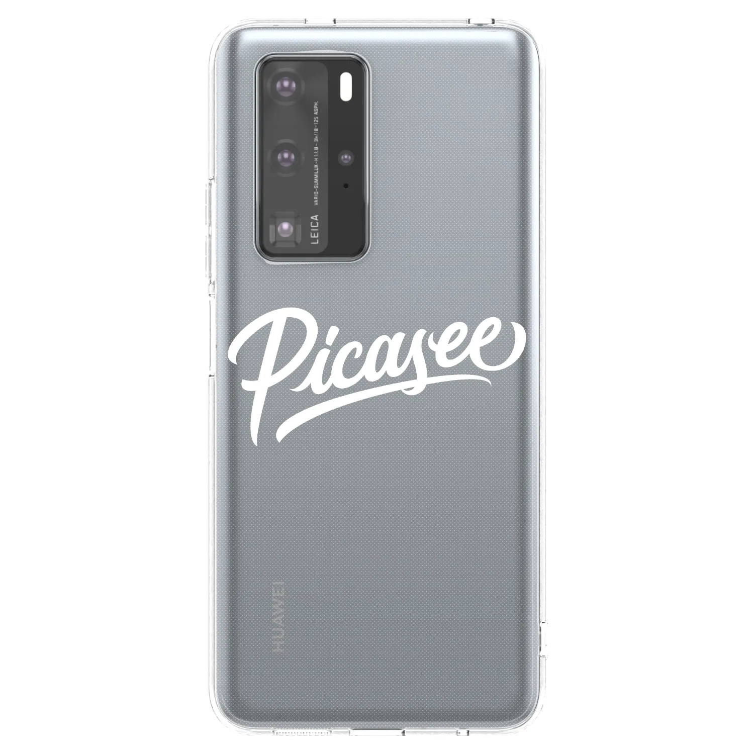 Picasee silikonowe przeźroczyste etui na Huawei P40 Pro - Picasee - old logo - white