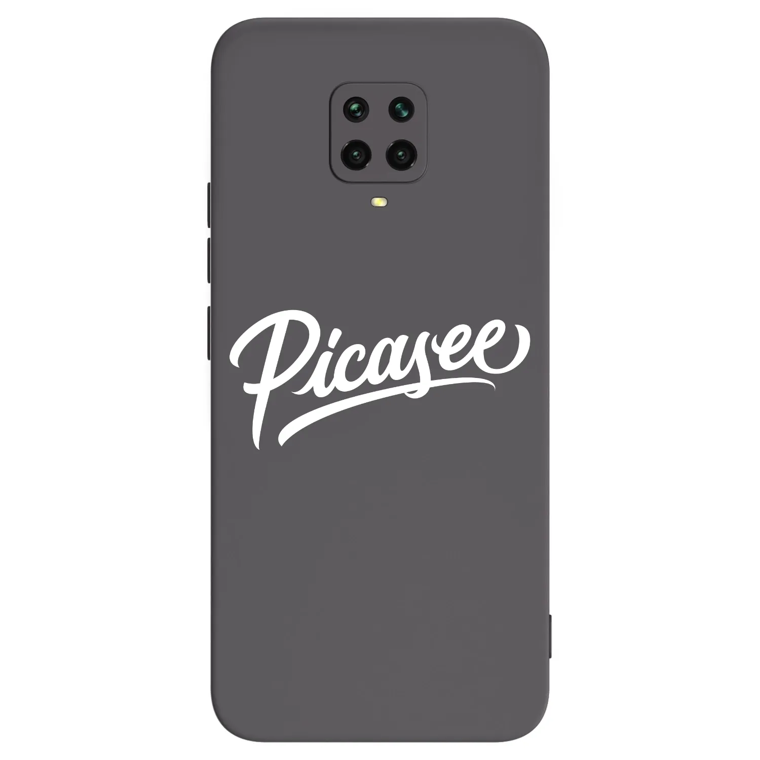 Picasee silikonowe czarne etui na Xiaomi Redmi Note 9 Pro - Picasee - old logo - white