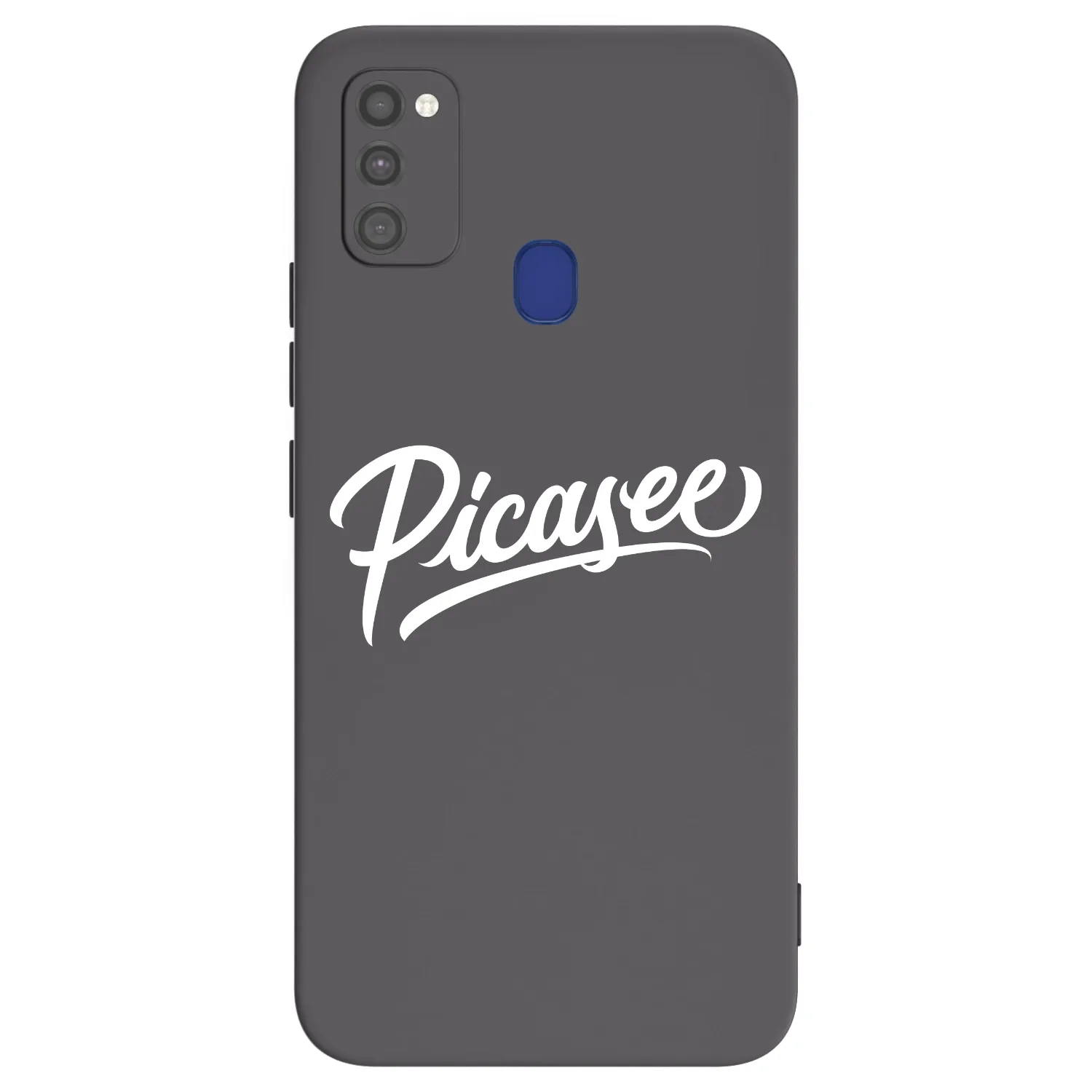 Picasee silikonowe czarne etui na Samsung Galaxy M21 M215F - Picasee - old logo - white