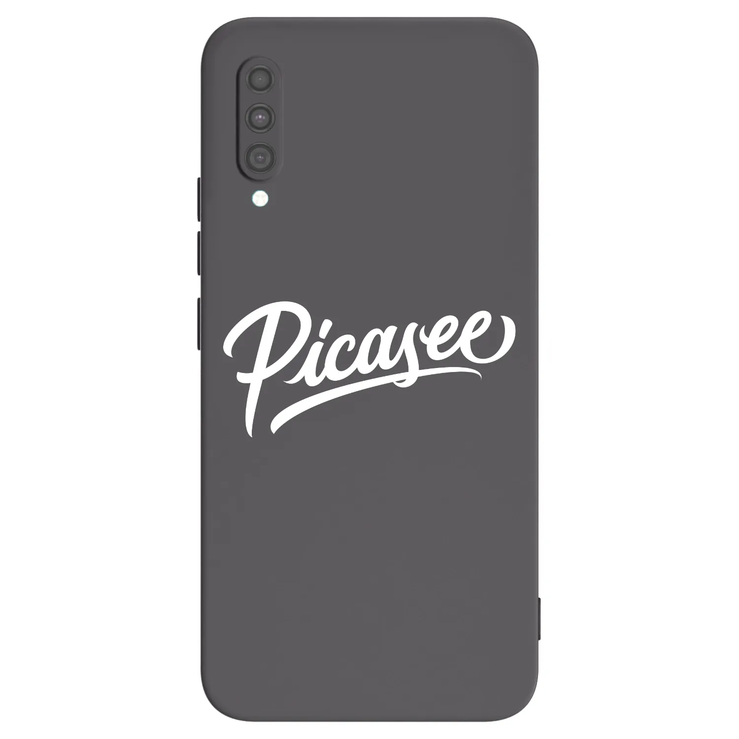 Picasee silikonowe czarne etui na Samsung Galaxy A30s A307F - Picasee - old logo - white