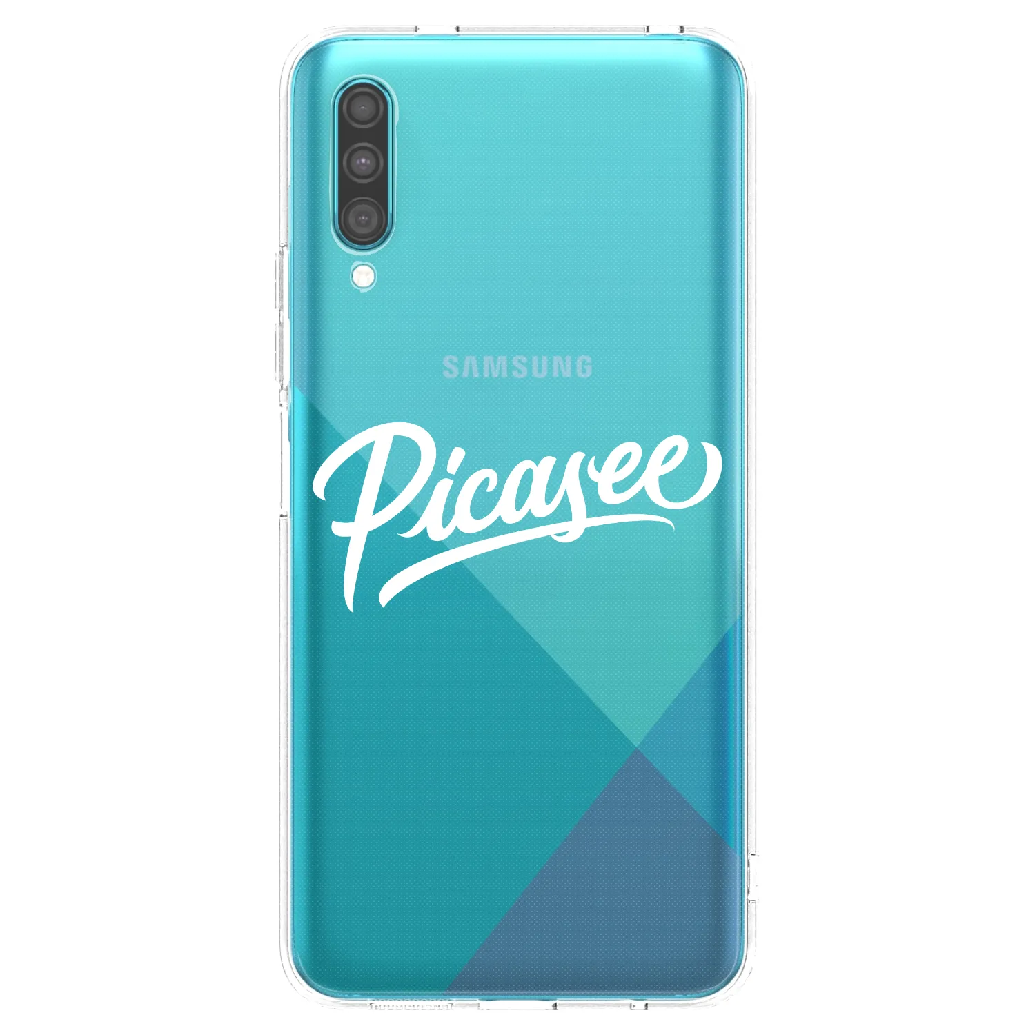 Picasee silikonowe przeźroczyste etui na Samsung Galaxy A30s A307F - Picasee - old logo - white
