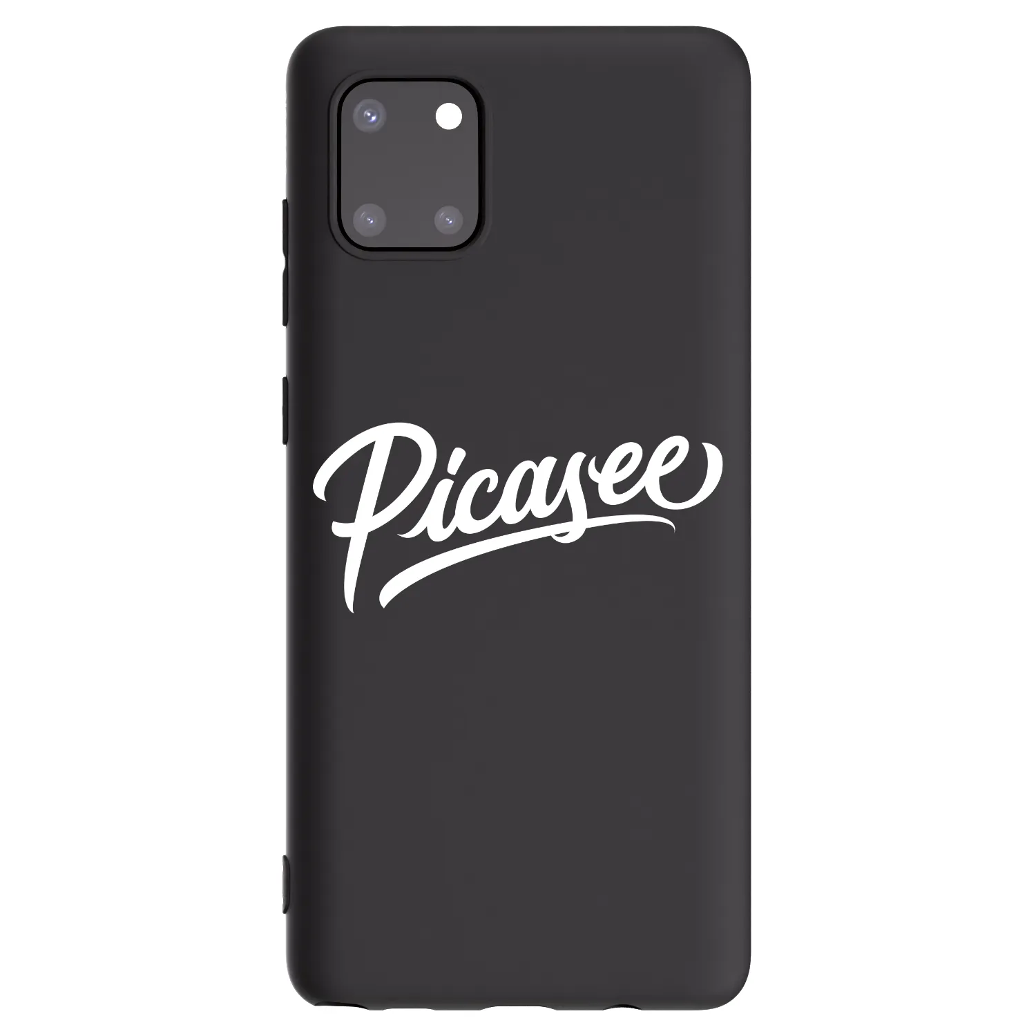 Picasee silikonowe czarne etui na Samsung Galaxy Note 10 Lite N770F - Picasee - old logo - white