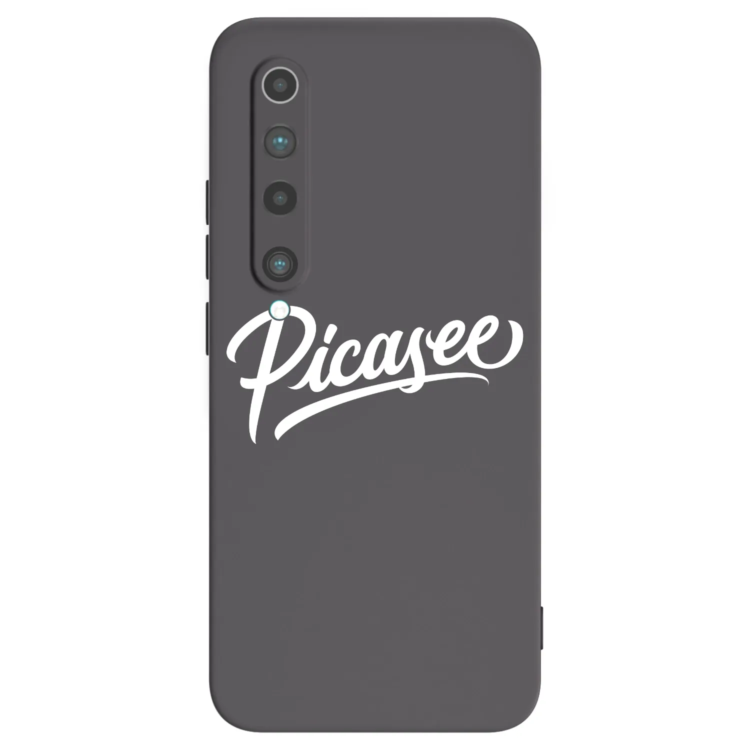 Picasee silikonowe czarne etui na Xiaomi Mi 10 - Picasee - old logo - white