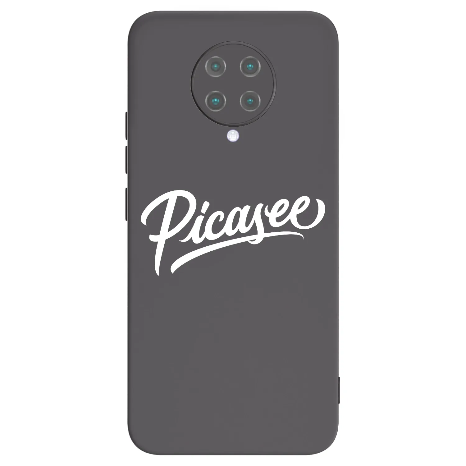 Picasee silikonowe czarne etui na Xiaomi Poco F2 Pro - Picasee - old logo - white