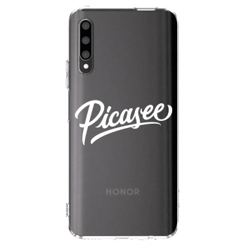 Picasee silikonowe przeźroczyste etui na Honor 9X Pro - Picasee - old logo - white