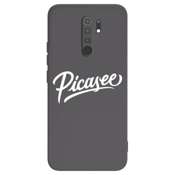 Picasee silikonowe czarne etui na Xiaomi Redmi 9 - Picasee - old logo - white