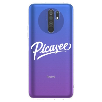 Picasee silikonowe przeźroczyste etui na Xiaomi Redmi 9 - Picasee - old logo - white