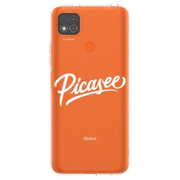 Picasee silikonowe przeźroczyste etui na Xiaomi Redmi 9C - Picasee - old logo - white
