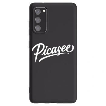 Picasee silikonowe czarne etui na Samsung Galaxy S20 FE - Picasee - old logo - white