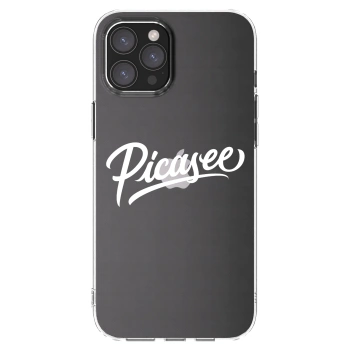 Picasee silikonowe przeźroczyste etui na Apple iPhone 12 Pro Max - Picasee - old logo - white