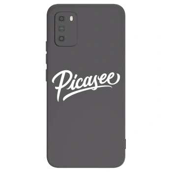Picasee silikonowe czarne etui na Xiaomi Poco M3 - Picasee - old logo - white