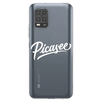 Picasee silikonowe przeźroczyste etui na Xiaomi Mi 10 Lite - Picasee - old logo - white