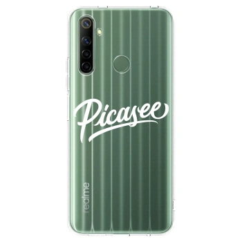 Picasee silikonowe przeźroczyste etui na Realme 6i - Picasee - old logo - white