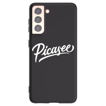 Picasee silikonowe czarne etui na Samsung Galaxy S21 5G G991B - Picasee - old logo - white