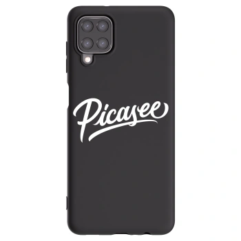 Picasee silikonowe czarne etui na Samsung Galaxy A12 A125F - Picasee - old logo - white