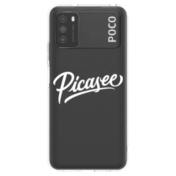 Picasee silikonowe przeźroczyste etui na Xiaomi Poco M3 - Picasee - old logo - white