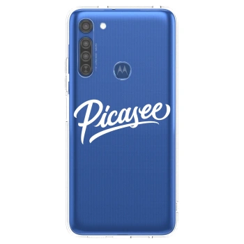 Etui na Motorola Moto G8 - Picasee - old logo - white