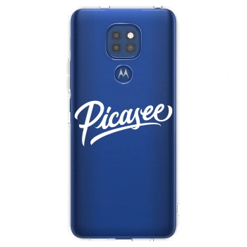 Picasee silikonowe przeźroczyste etui na Motorola Moto G9 Play - Picasee - old logo - white